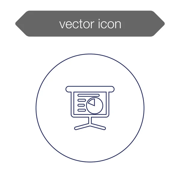 Bord grafiek presentatie pictogram — Stockvector