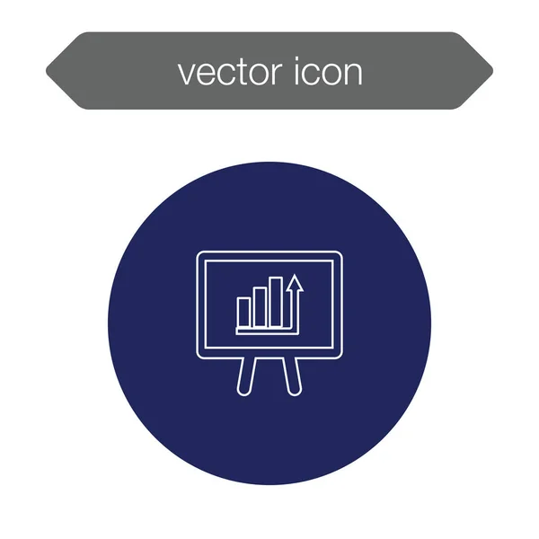 Tablero gráfico icono de presentación — Vector de stock