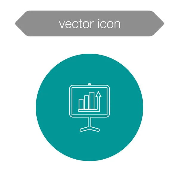 Tábla diagram bemutatása ikon — Stock Vector