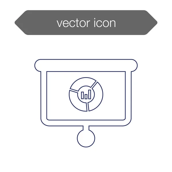 Presentation board icon — Stock Vector