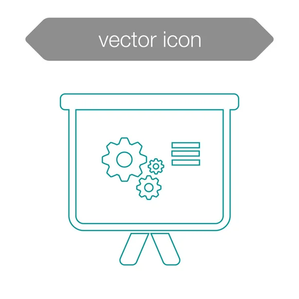 Presentation board icon — Stock Vector