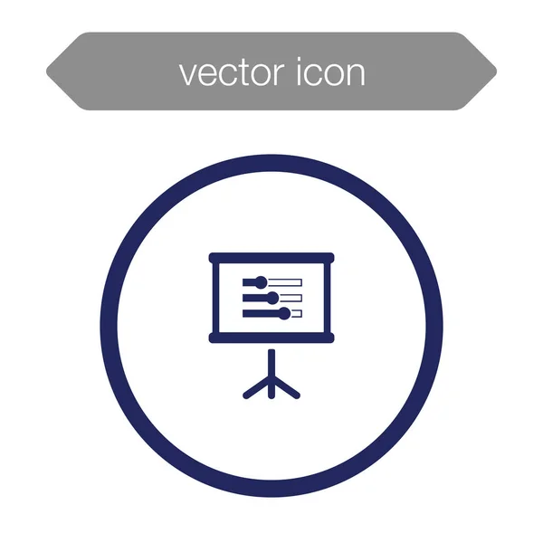 Presentation board icon — Stock Vector