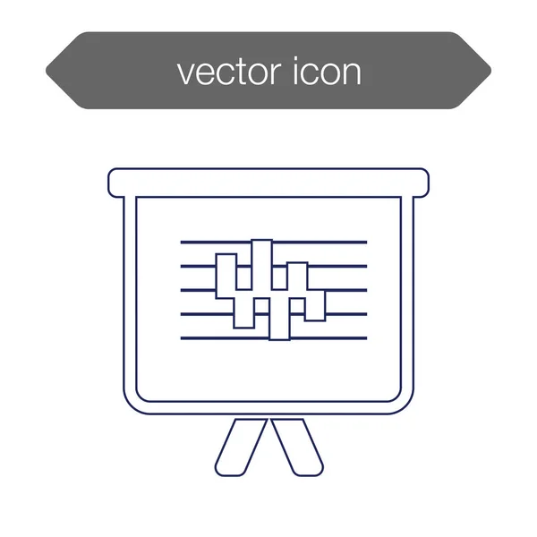 Icône de tableau de présentation — Image vectorielle