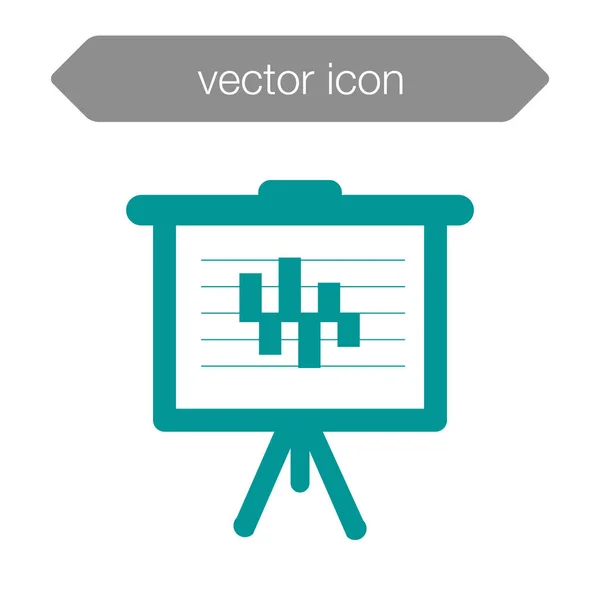 Carte graphique icône de présentation — Image vectorielle