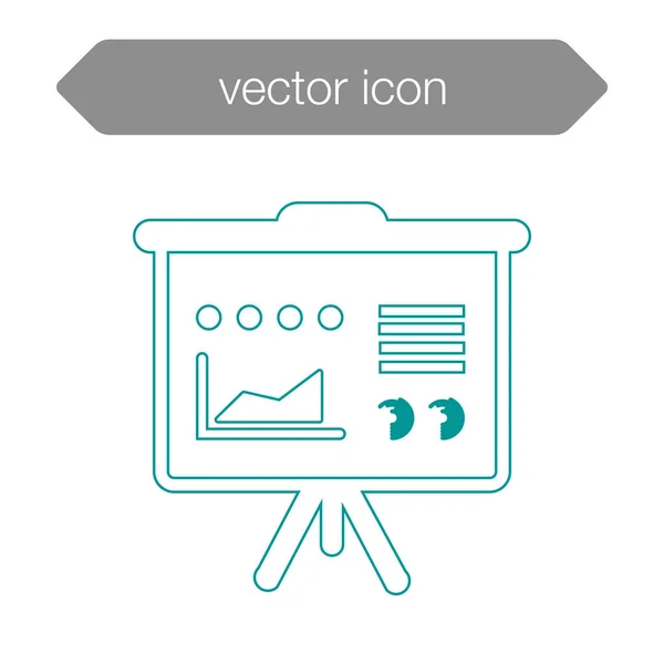 Presentation board icon — Stock Vector