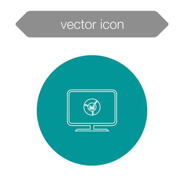 Diagram presentation ikon — Stock vektor
