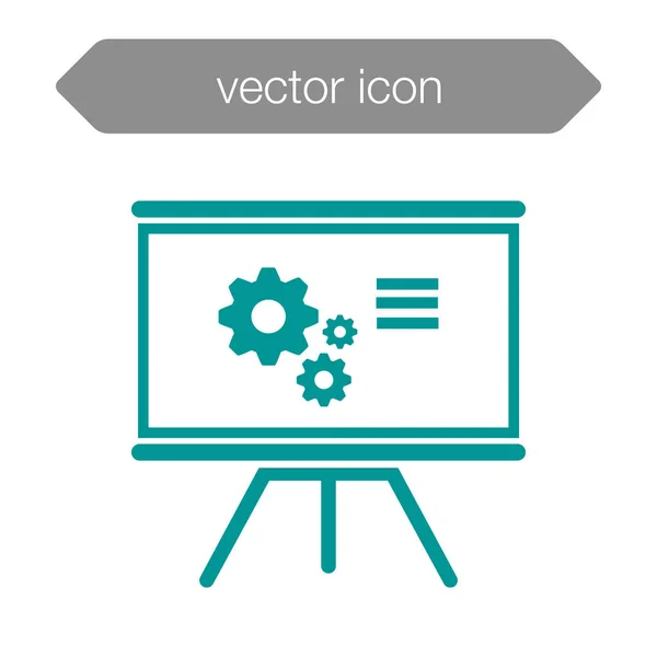 Ícone do quadro de apresentação. Gráfico — Vetor de Stock