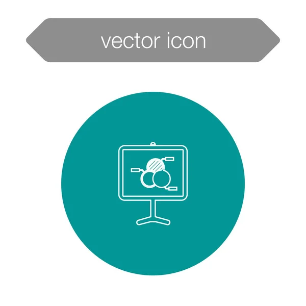 Ikona prezentace grafu desky — Stockový vektor