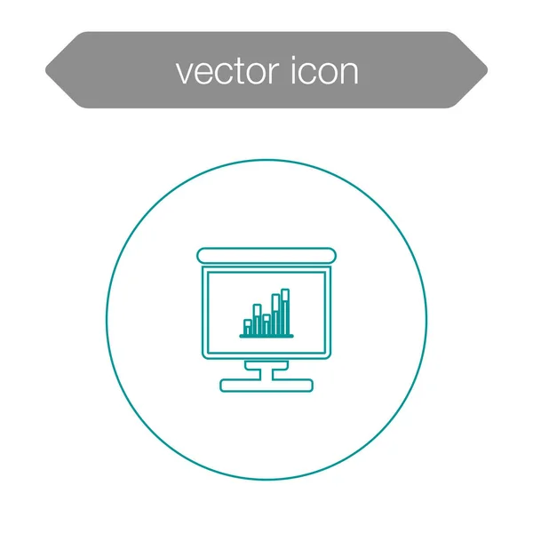 Tábla diagram bemutatása ikon — Stock Vector