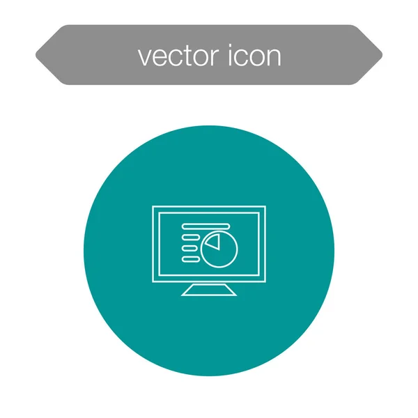 Board chart presentation icon — Stock Vector