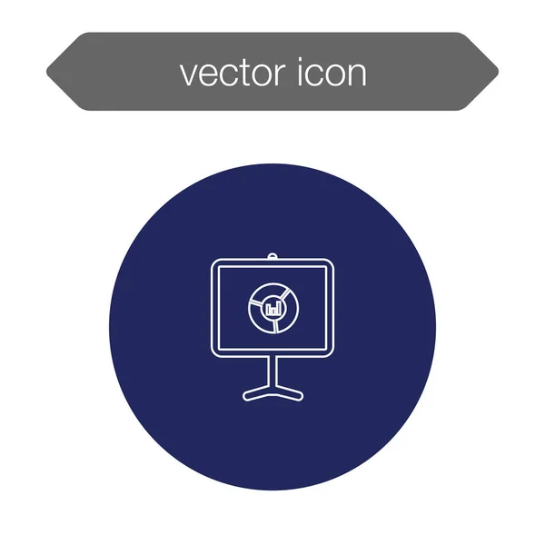 Board chart presentation icon — Stock Vector