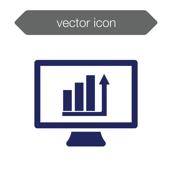 Presentation board icon. Chart — Stock Vector