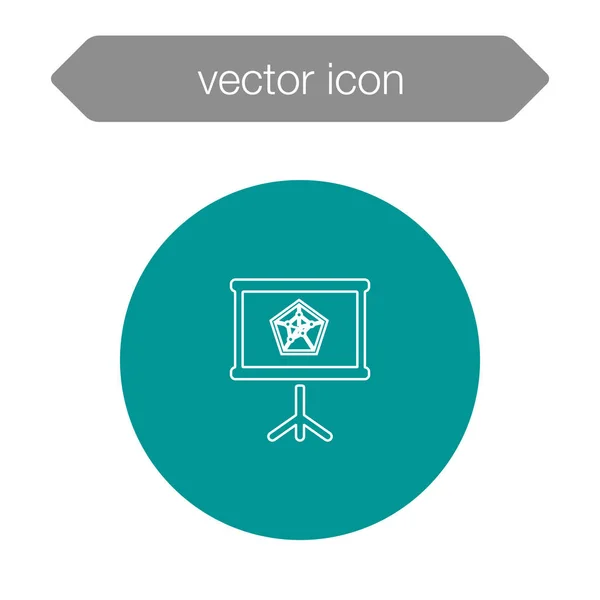 Tablero gráfico icono de presentación — Vector de stock