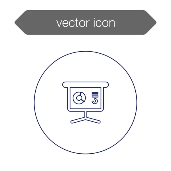 Tablero gráfico icono de presentación — Vector de stock