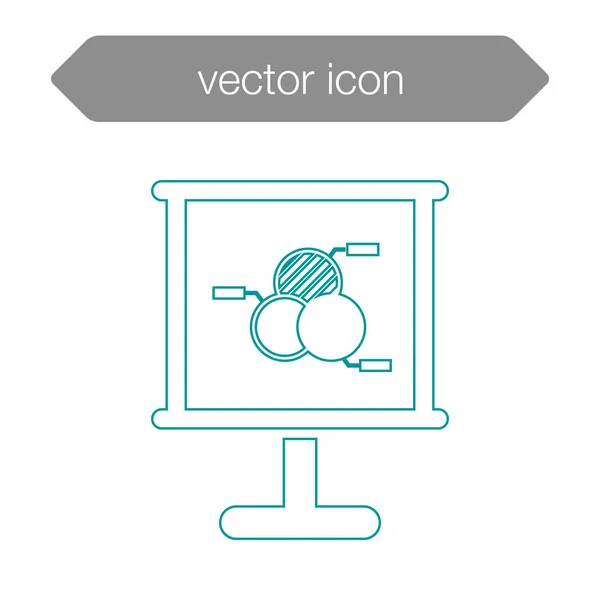 Значок доски презентации — стоковый вектор