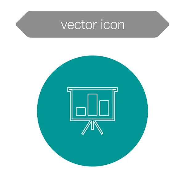 Board chart presentation icon — Stock Vector