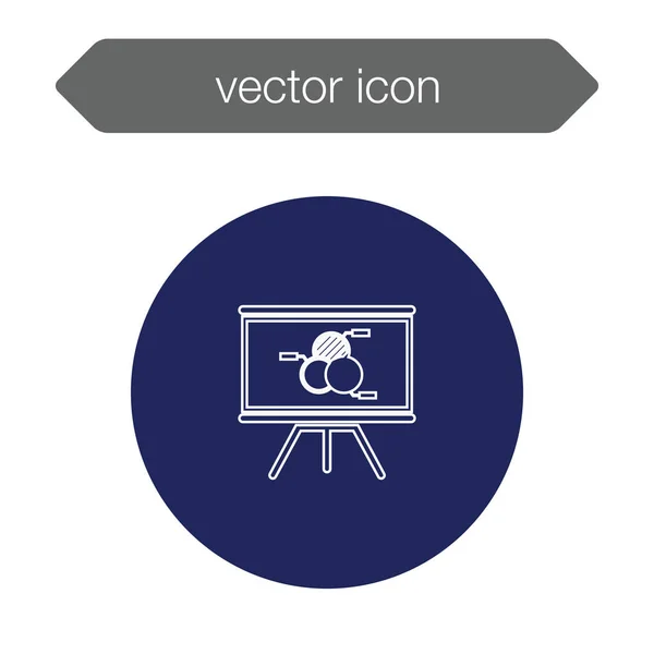 Tablero de presentación icono gráfico — Vector de stock