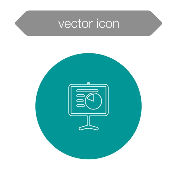 Diagrammsymbol für Präsentationstafeln — Stockvektor