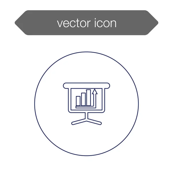 Presentation styrelse diagram ikon — Stock vektor