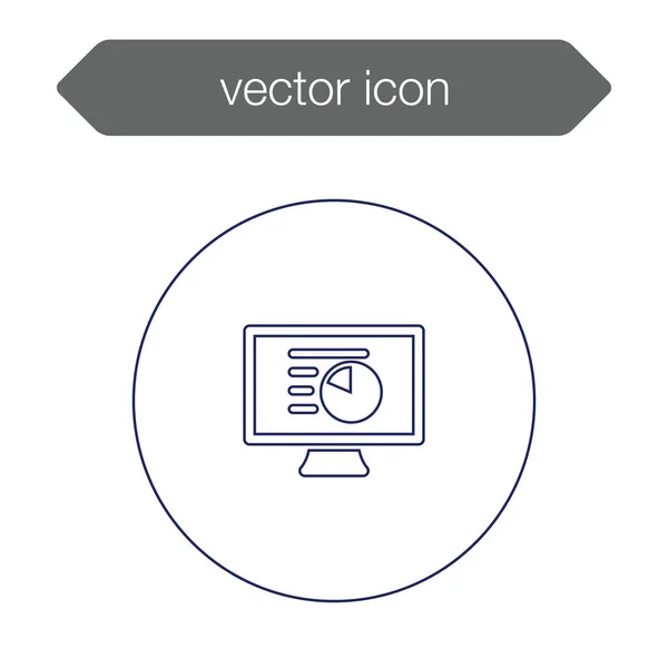 Presentatie bord grafiek pictogram — Stockvector