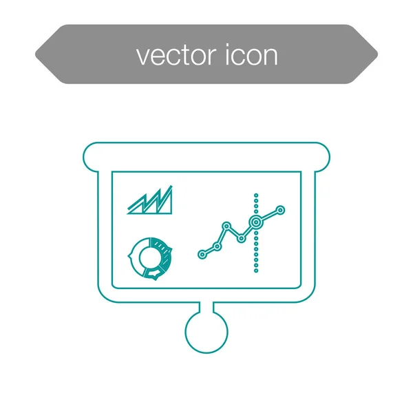 Icono del tablero de presentación — Vector de stock