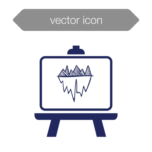 Presentation styrelsen ikonen. Diagram — Stock vektor