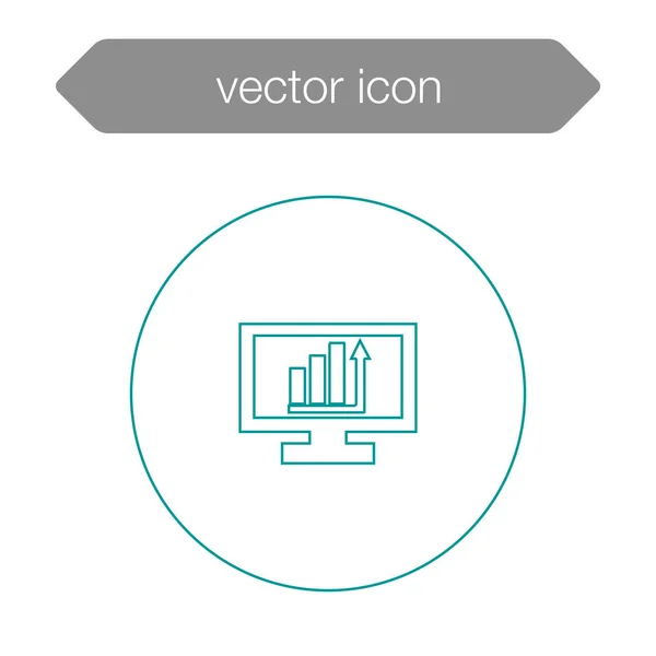 Diagrammsymbol für Präsentationstafeln — Stockvektor