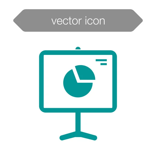 Presentation board chart icon — Stock Vector