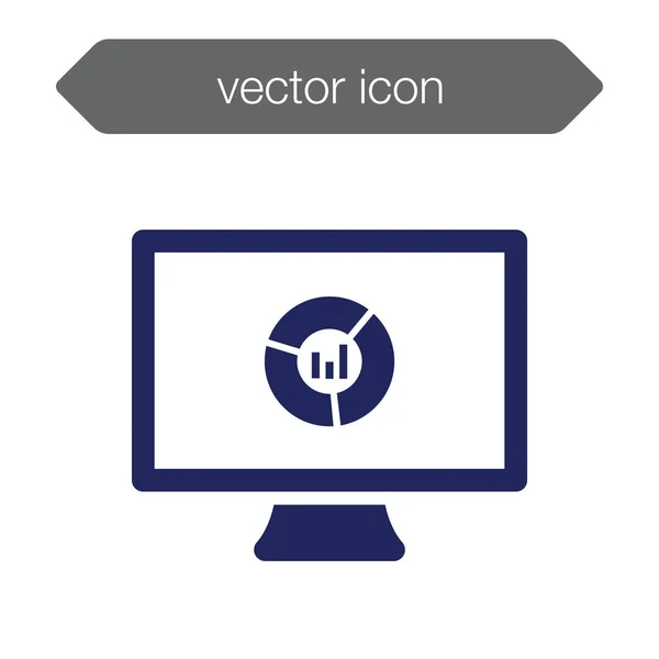 Icône du tableau de présentation. Graphique — Image vectorielle