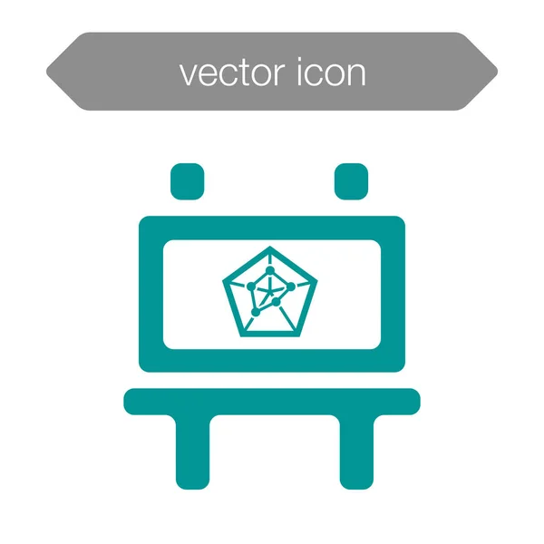 Presentation board chart icon — Stock Vector