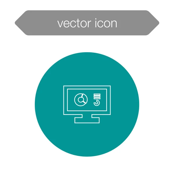 Tablero de presentación icono gráfico — Vector de stock