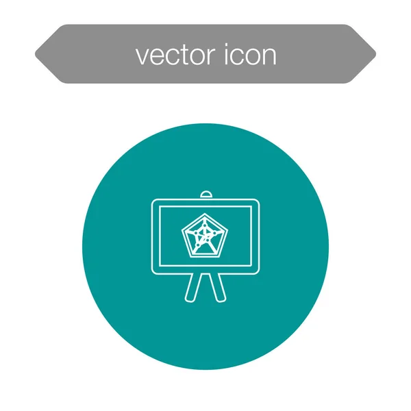 Diagrammsymbol für Präsentationstafeln — Stockvektor