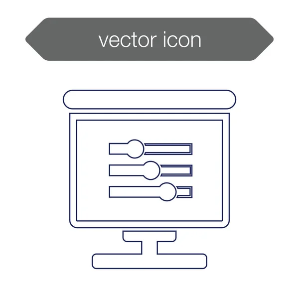 Icône de tableau de présentation — Image vectorielle