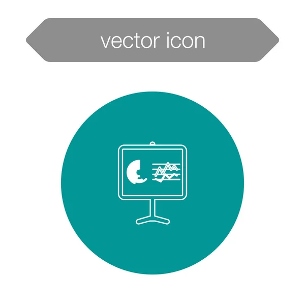 Presentation styrelse diagram ikon — Stock vektor