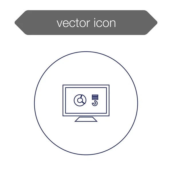 Presentation styrelse diagram ikon — Stock vektor