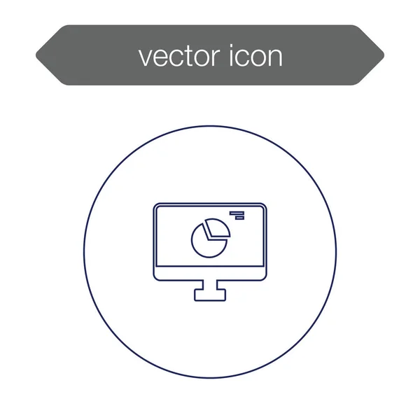 Presentatie bord grafiek pictogram — Stockvector