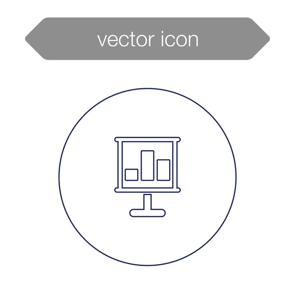 Presentation styrelse diagram ikon — Stock vektor