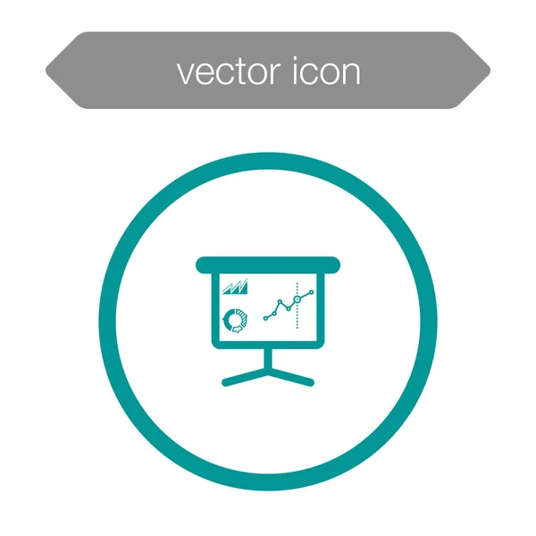 Prezentációs tábla diagram ikon — Stock Vector