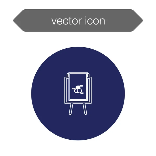 Presentation board chart icon — Stock Vector