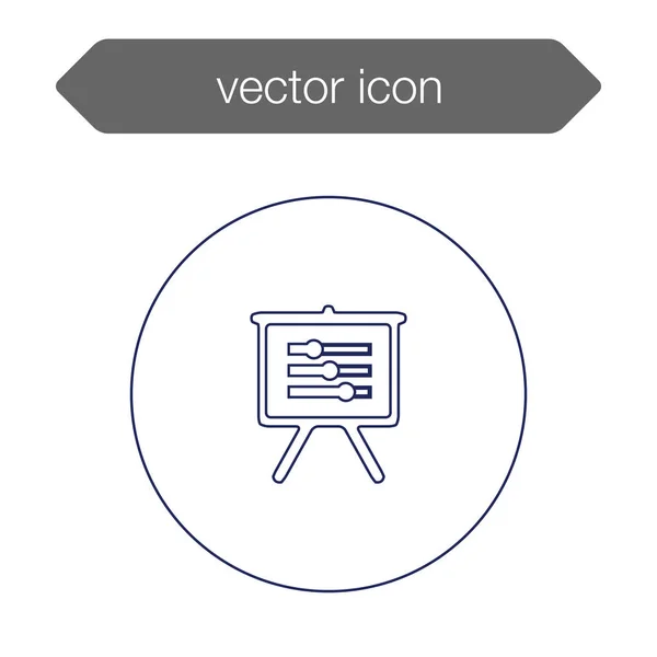 Tableau de présentation icône graphique — Image vectorielle