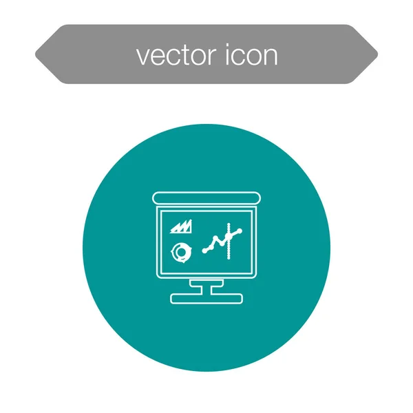Ícone do gráfico do quadro de apresentação — Vetor de Stock