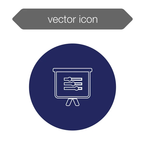 Prezentációs tábla diagram ikon — Stock Vector