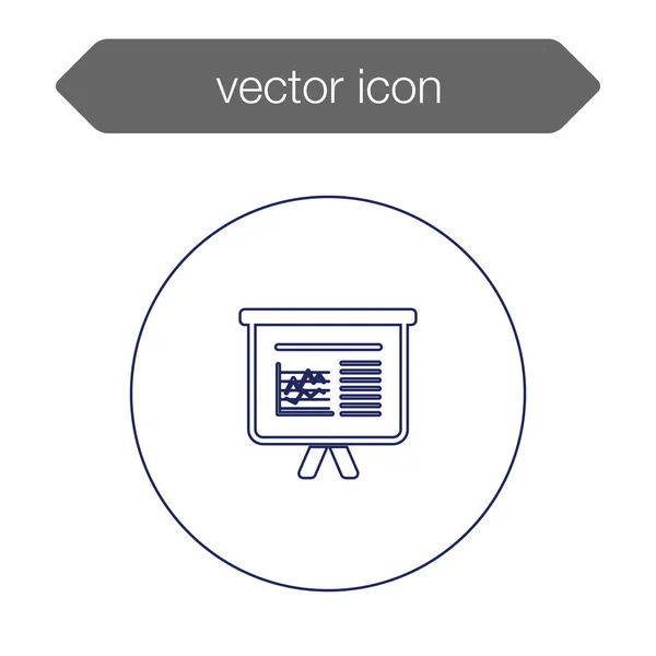 Tableau de présentation icône graphique — Image vectorielle