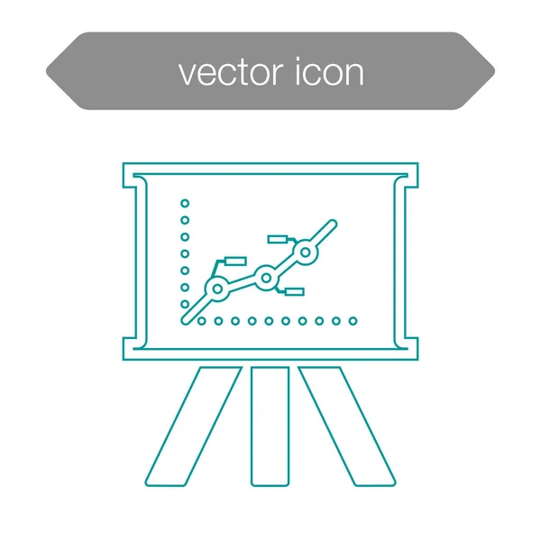 Presentation board icon — Stock Vector