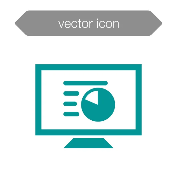 Diagrammsymbol für Präsentationstafeln — Stockvektor