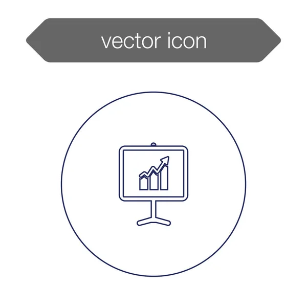 Presentation styrelse diagram ikon — Stock vektor
