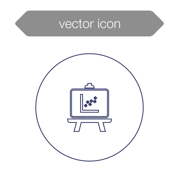 Prezentációs tábla diagram ikon — Stock Vector