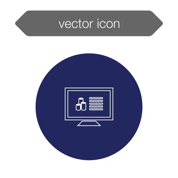 Tableau de présentation icône graphique — Image vectorielle