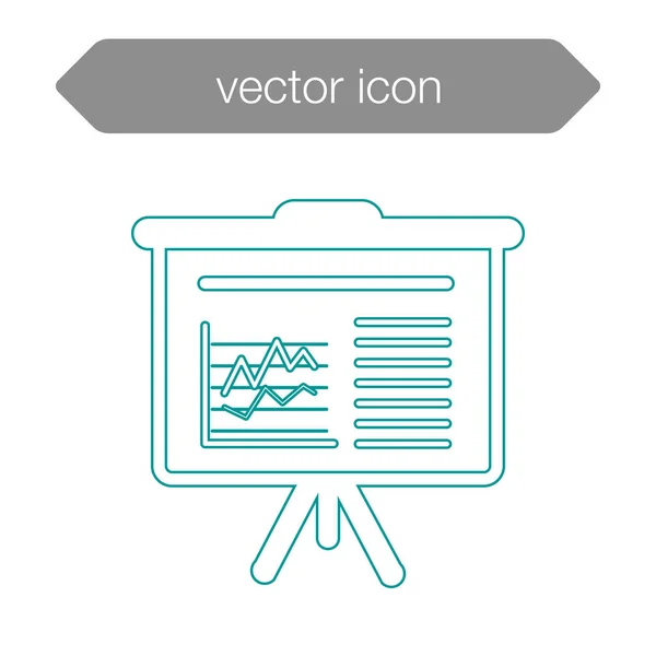 Presentationstavla ikon — Stock vektor