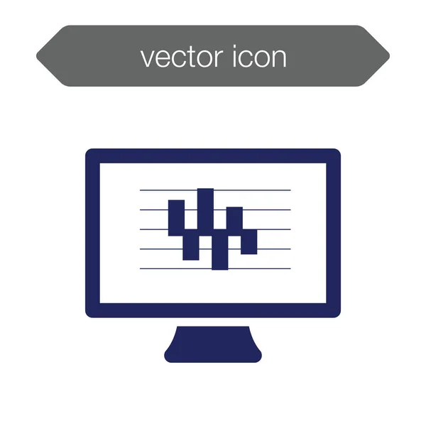 Ícone do quadro de apresentação. Gráfico — Vetor de Stock